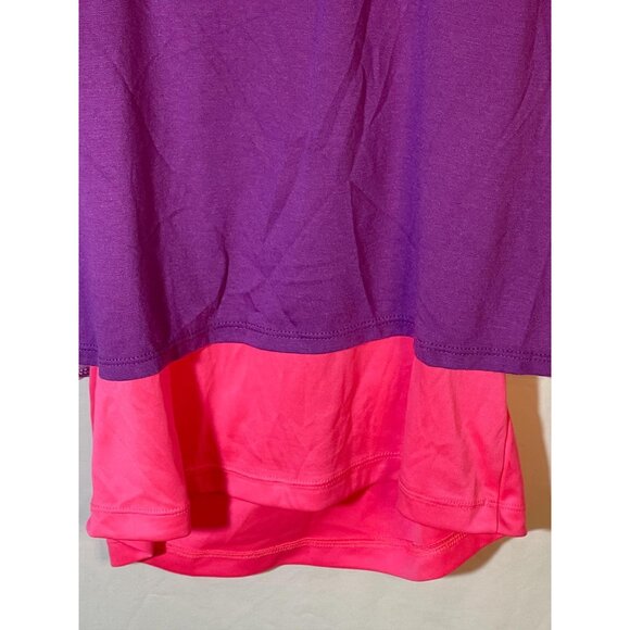 Lei shirt layered tank top under flowers tie at bottom polyester pink  XLREAD - Picture 8 of 10